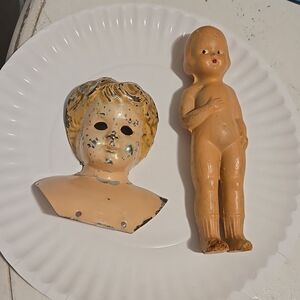 2 vintage dolls for parts